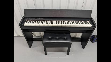 Roland F140r Compact Digital Piano And Stool In Satin Black Stock