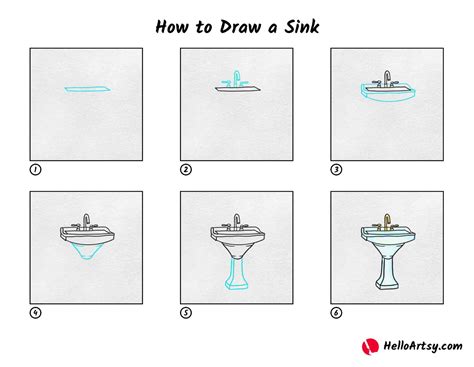 How To Draw A Sink Helloartsy