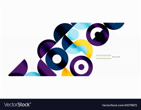 Colorful Circle Abstract Background Minimal Vector Image