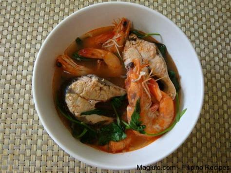 Filipino Recipe Sinigang Na Bangus At Hipon Sour Soup With Milkfish