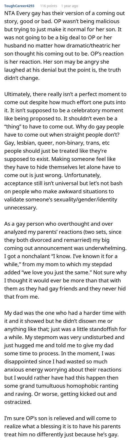 Parent Outs Sons Not So Secret Boyfriend Bursts Out Laughing When He Says Hes Not Gay