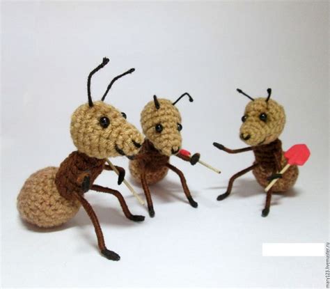 Купить Муравей - коричневый, муравей, насекомые, фигурка из дерева ...