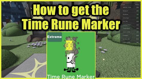 How To Get The Time Rune Marker Find The Markers Roblox Youtube