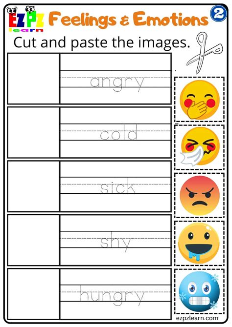 Emotion Worksheet Activities For Kindergarten