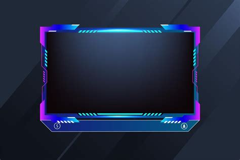 Premium Vector Live Screen Border And Button Decoration Vector For Gamers Screen Overlay Panel