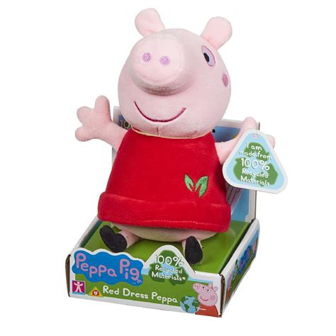 Peppa Pig Eco Plush Red Dress Peppa - Character Toys