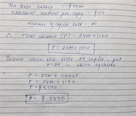 [Solved] Nicole is a software saleswoman. Her base salary is $2400, and