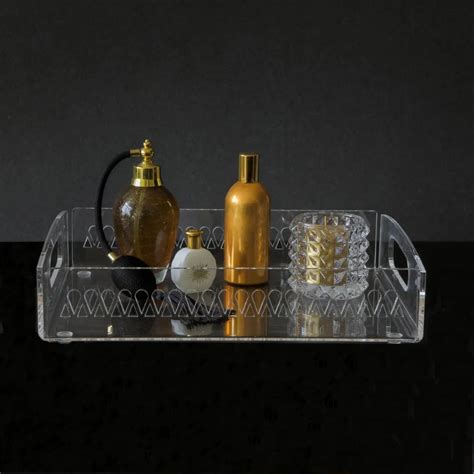 Acrylic Vanity Tray Cosmetic Makeup Traylucite Serving Tray Decorative