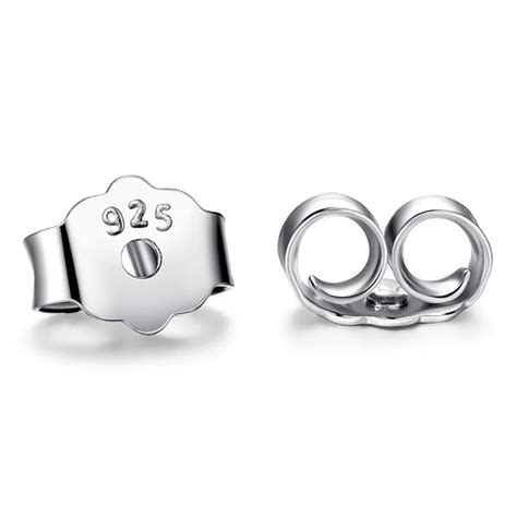 Застежки для сережек-гвоздиков серебряного цвета S925, 20 шт | AliExpress