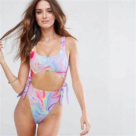 Custom Design Woman Fitness Bikini Girl One Piece Swimsuit Sexy Recycle Beachwear Active Sport