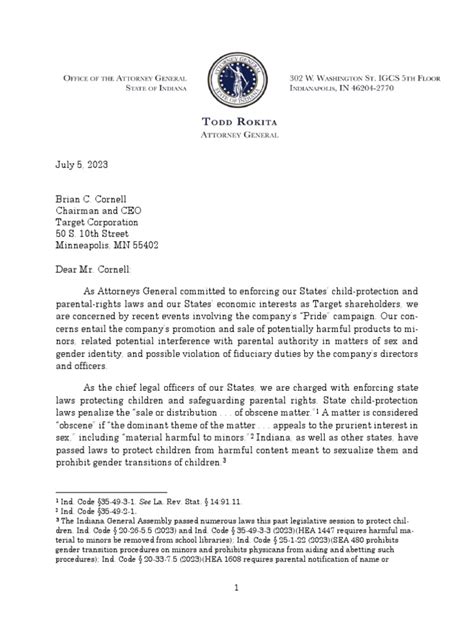 Target Letter Final Pdf Target Corporation Transgender