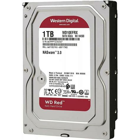 Western Digital WD Red 1TB 3 5" SATA 6GB/s 5 4K NASware 3 0 NAS HDD ...