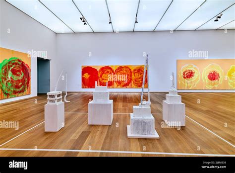 Germany Bavaria Munich Museum Brandhorst Cy Twombly Exhibition Stock