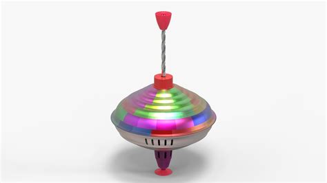 3d Retro Spinning Top Turbosquid 1847965