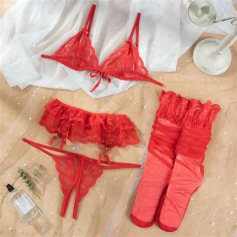 Ensemble De Lingerie Sexy MARQUE Style 2 Soutien Gorge Ouvert Culotte Jarretelles