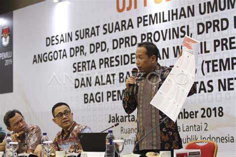 Uji Publik Surat Suara Pileg Dan Pilpres Antara Foto