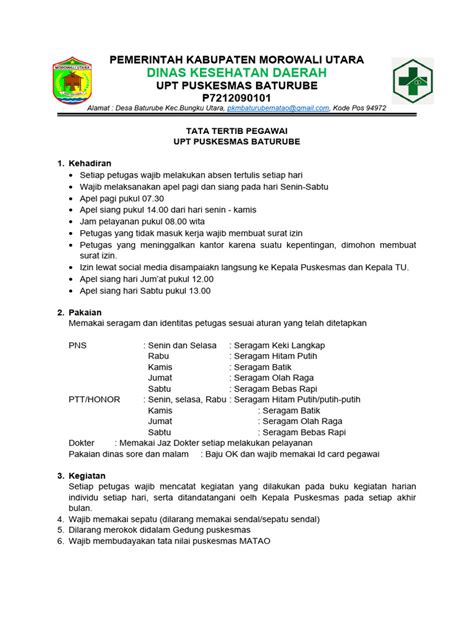 Tata Tertib Puskesmas Pdf