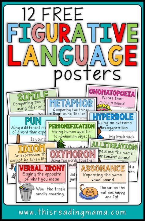 12 FREE Figurative Language Posters - This Reading Mama