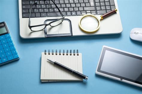 Premium Photo Eyeglasses Laptop Computer And Other Business Objects