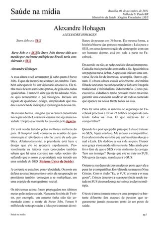 Artigo Steve Jobs E O SUS PDF