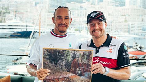 F Valtteri Bottas Gifts Lewis Hamilton A Naked Photo Of Himself Ahead Of Monaco GP Sports