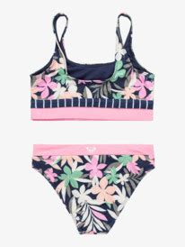 Ilacabo Active Zweiteiliges Tanktop Bikini Set für Mädchen Roxy