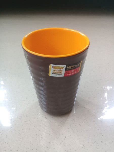 Jual Gelas Ulir Datar Inchi Ml Warna Golden Choco Melamine