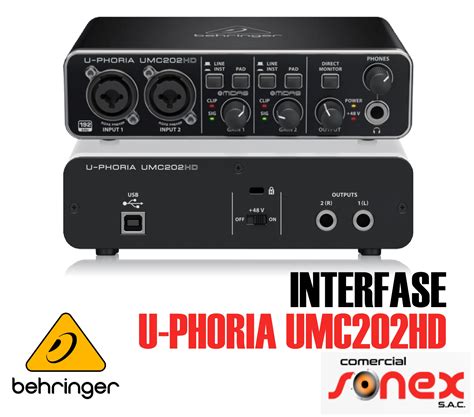 Interface U Phoria Umc Hd Comercial Sonex Sac