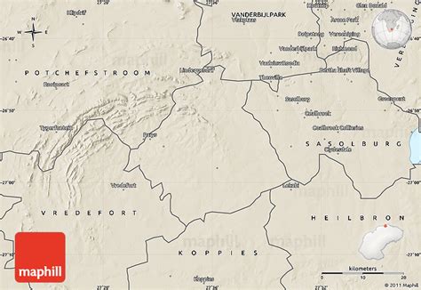 Shaded Relief Map Of Parys