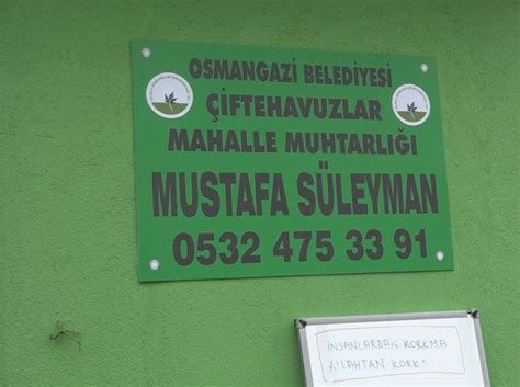 Bursa N N Iftehavuzlar Mahalle Muhtarl Ta L Sald R Ya U Rad