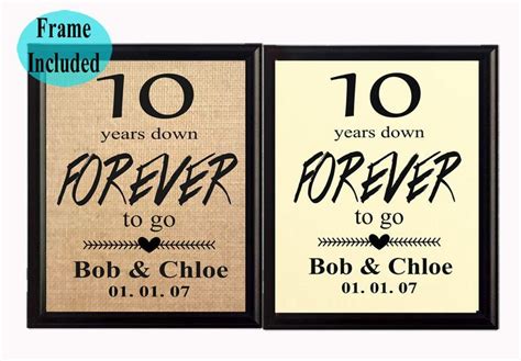 10 years anniversary / Anniversary gift/ Personalized Anniversary Gift ...