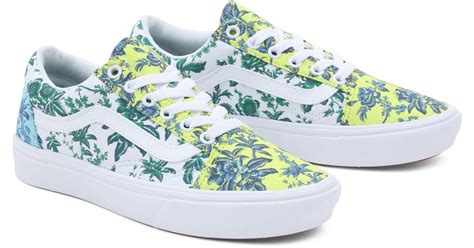 Vans Flower Market Comfycush Old Skool Shoes In Blue Lyst Uk