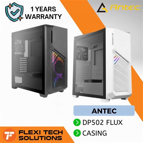 Antec Dp502 Flux White Black Mid Tower Casing Atx Pc Desktop Casing
