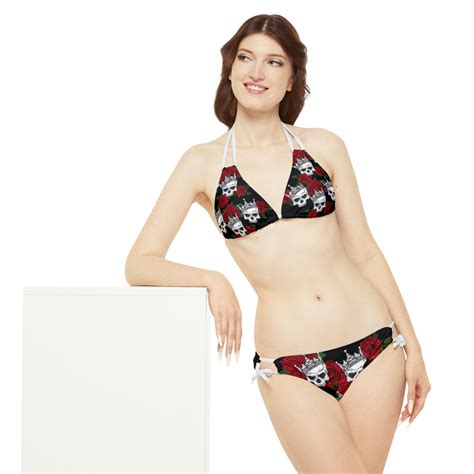 Scull And Roses Bikini By Pink Hustle Etsy