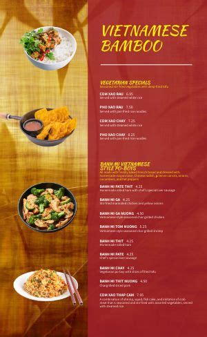 Vietnamese Menu Templates MustHaveMenus