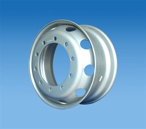 European Type Tubeless Truck Steel Wheel Rim 225x900 With 10 Holes