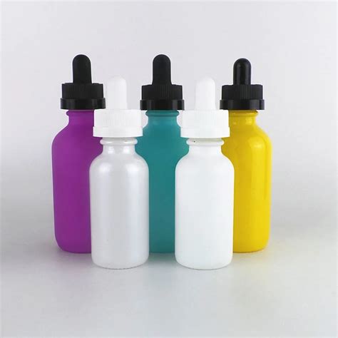 Matte White Frosted Opaque Glass Bottle 1 Oz With Child Proof Dropper