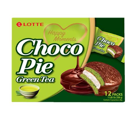 Choco Pie Green Tea Lotte 12 paquetes x 28g | Fuku Store
