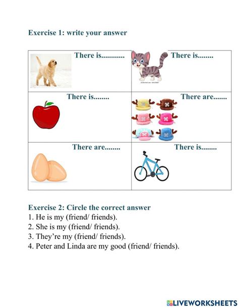 There Is There Are Online Exercise For Grade 3 Live Worksheets