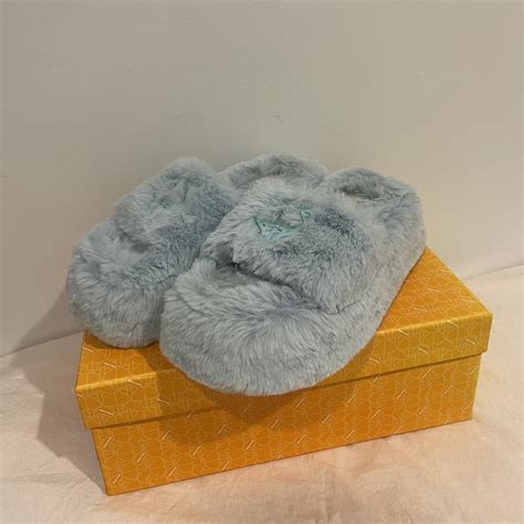 NAKED WOLFE FLUFFY PLATFORM SLIP ONS SLIPPERS Depop
