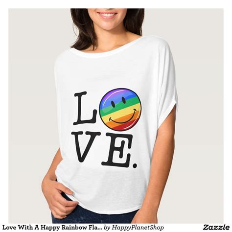 Love With A Happy Rainbow Flag Gay LGBT T Shirts Lgbt T Shirts Rasta T Shirts Shirts