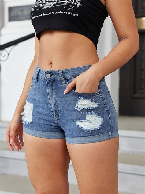 Jeans Corti Strappati Donna Hot Sale Bellvalefarms