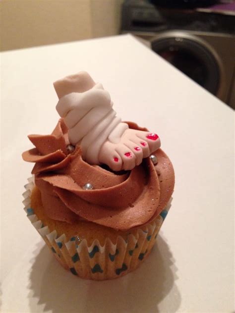 Foot Broken Foot Cupcake