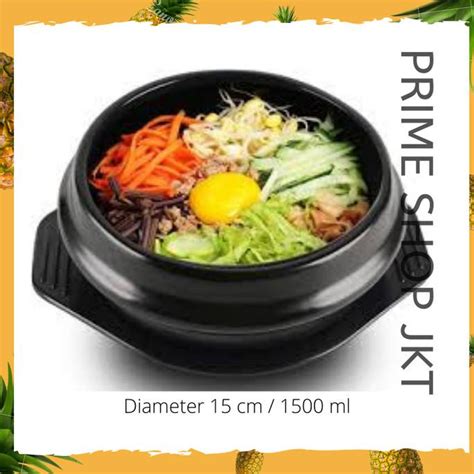 Jual Korean Dolsot Ddukbaegi Hot Pot Claypot Bibimbap Korea Bowl Cm Shopee Indonesia