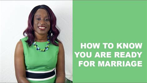 How To Know You Are Ready For Marriage Youtube