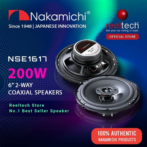 Nakamichi NSE-1617 200W Car Speaker 6‘’ 2-WAY Coaxial | Speaker Kereta ...