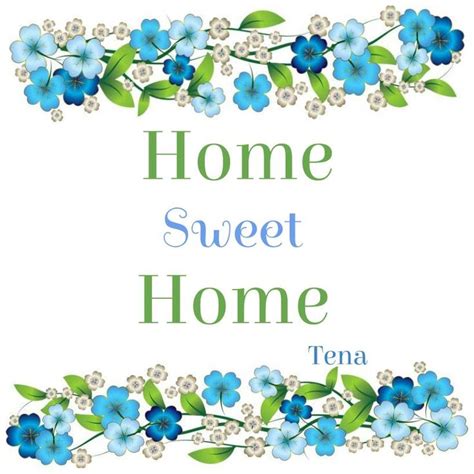 Home Sweet Home Turquoise Cottage Blue House Rose Cottage