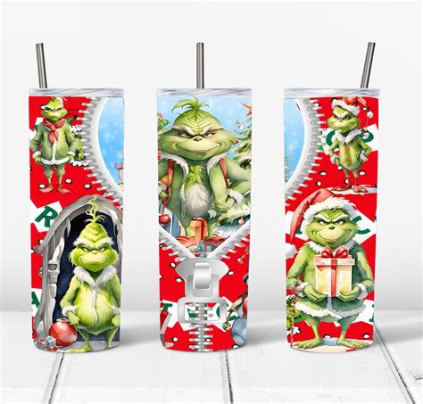 D Inflated Christmas Oz Skinny Tumbler Png Grinch Png Inspire