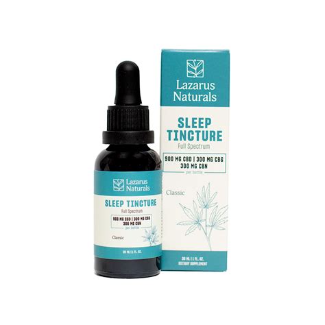 Lazarus Naturals Cbd Sleep Tincture Full Spectrum Fl Oz Mg Cbg