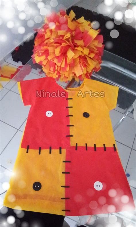 Roupa De Tnt Infantil - Roupa Emília TNT | Fantasia de tnt infantil, Vestido emilia sitio ...